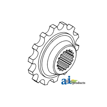 A & I Products Coupler Sprocket, Rear 5" x5" x2" A-107416A